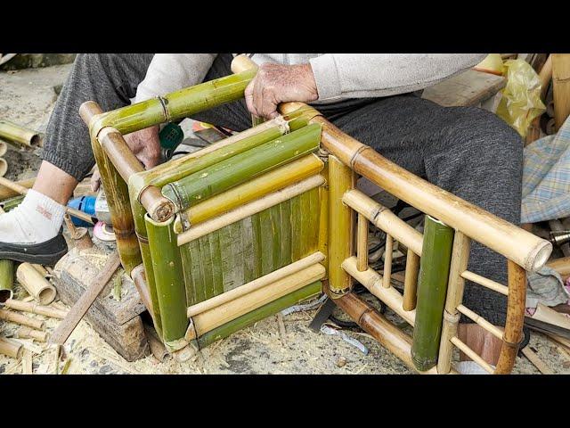 Process of Making Bamboo Chair. Taiwan Handmade Bamboo Chair Master