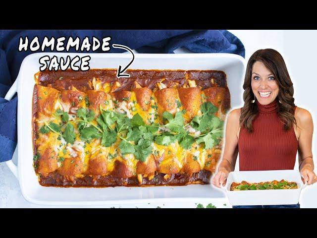 Better-Than-Restaurant Cheesy Chicken Enchiladas