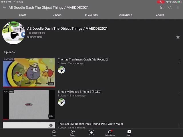 Subscribe To AE Doodle Dash The Object Thingy / MAEDDE2021