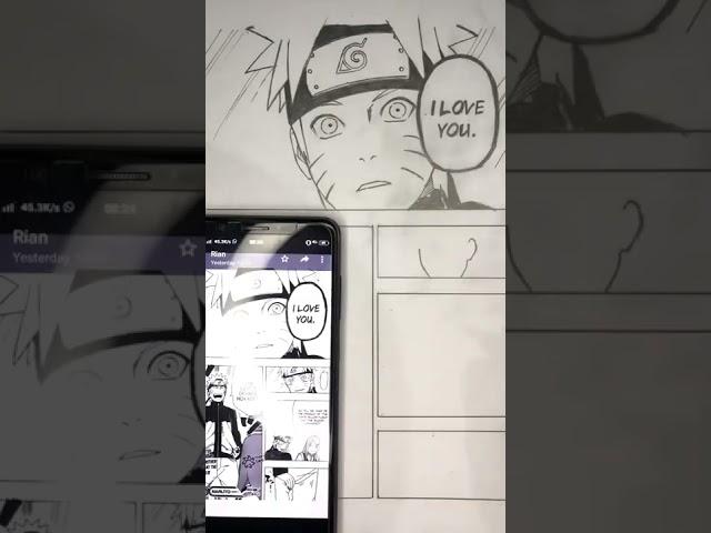 Drawing manga page | naruto ナルト #shorts