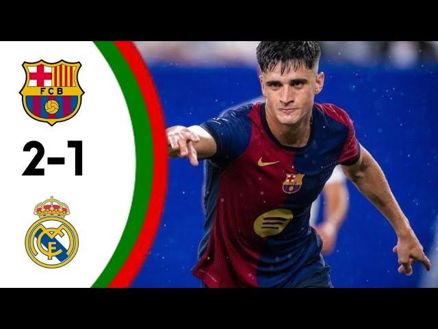 Fc barcelona vs Real Madrid | 2-1   Match highlights | Pau victor