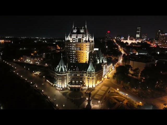 Quebec City by DJI DRONE AT NIGHT Canada 2024