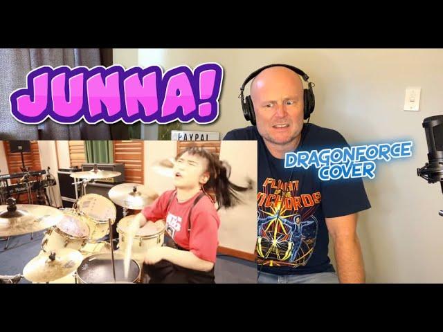 Drum Teacher Reacts: JUNNA | Through The Fire And Flames / DragonForce - Drum Cover