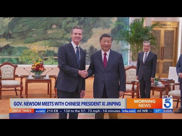 California Gov. Gavin Newsom meets with Chinese President Xi Jinping