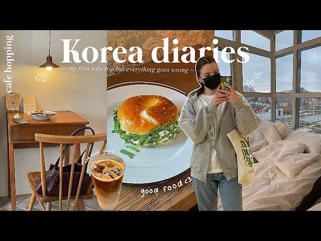 first solo trip to korea | cafe hopping, shopping & food