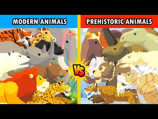 Modern vs Prehistoric Wild Animals [S1] | Animal Animation