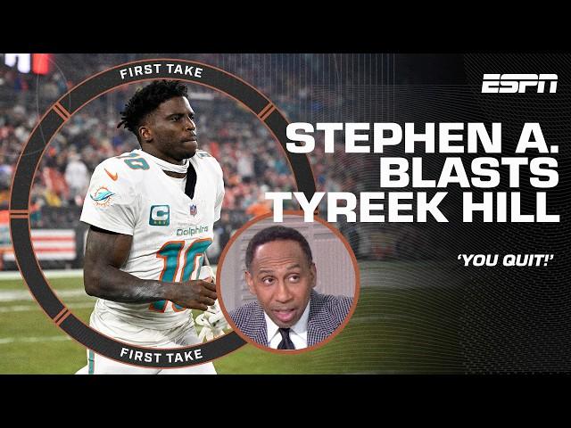 'YOU DID IT TO YOURSELF' ️ Stephen A. BLASTS Tyreek Hill for end-of-season comments | First Take