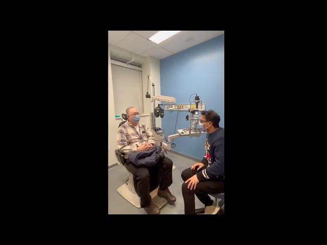 Patient Interview a Few Days After the Suprachoroidal Viscopexy Procedure