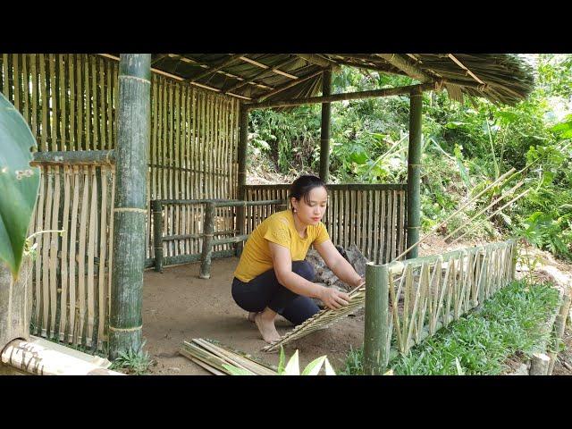 FULL VIDEO: 45 days build bamboo house, kitchen, eaves, outdoor shower - Ep.77