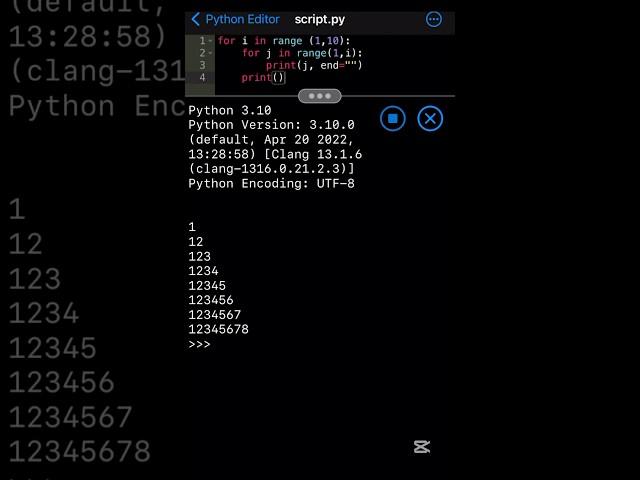 For Loop  In Python Programming #python #programming #coding
