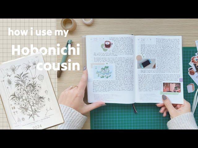 how i use my hobonichi cousin  monthly, weekly and daily pages