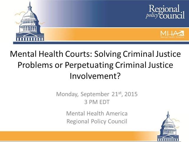 WEBINAR: Mental Health Courts