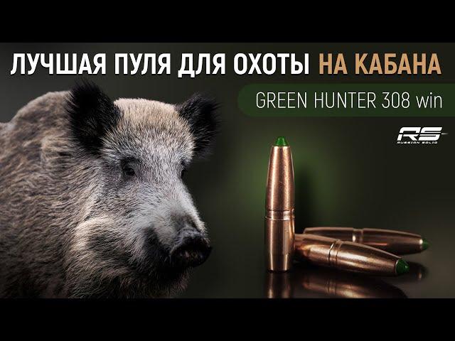 Лучшая пуля для охоты на кабана. Охота на кабана. Пуля Green Hunter 308 win. Russian Solid.