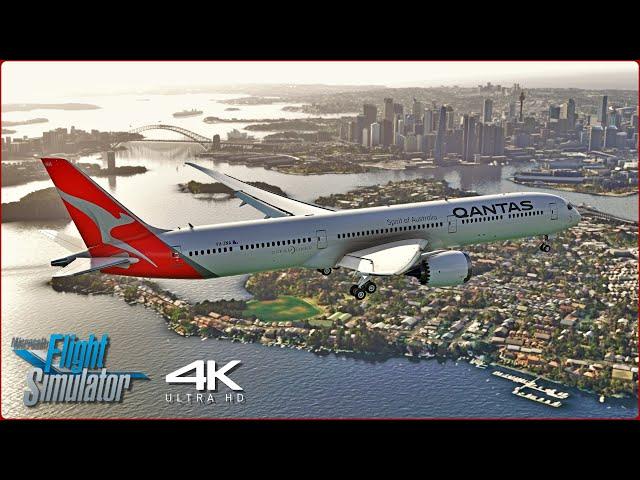 Qantas 787 Full Flight SFO  SYD | ULTRA Real 4K | A Microsoft Flight Simulator Experience!