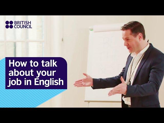 How to talk about your job in English