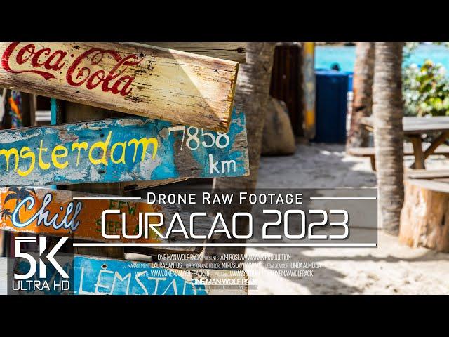 【5K】 Drone RAW Footage  This is CURACAO 2023  Willemstad & More  UltraHD Stock Video