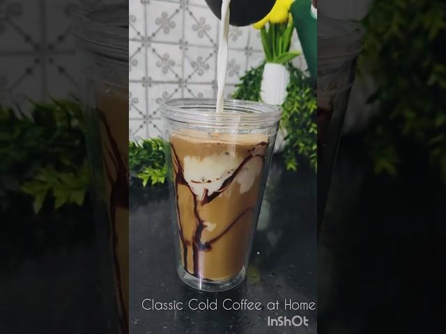 How to make Classic Cold Coffee at home| With Icecream | #recipe #coldcoffee #shorts #ytshorts