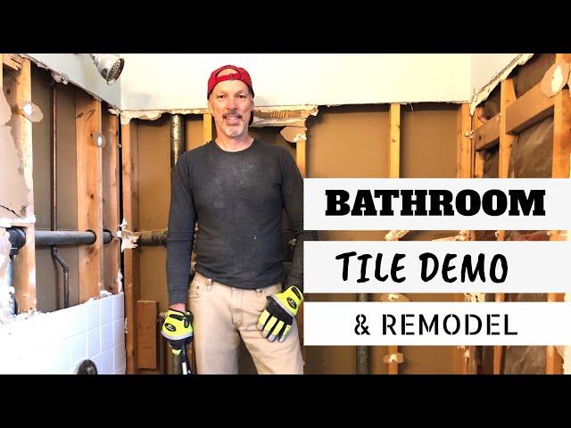 Bathroom Remodel: (DEMO) of tile shower & more