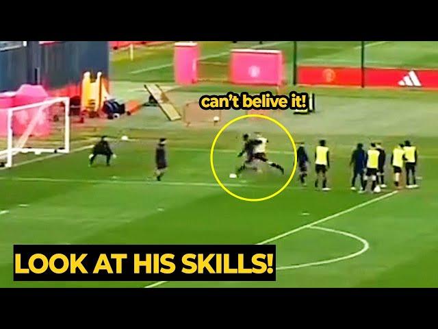 Chido Obi-Martin showcased crazy skills in FIRST TRAINING at Carrington as Man United player