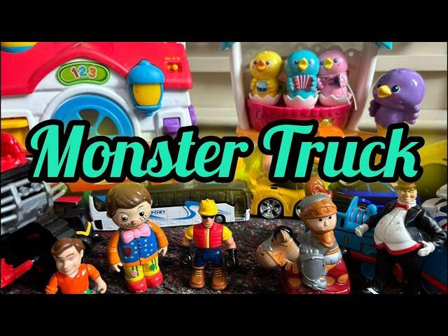 Monster truck Fun  & Little Cute characters 