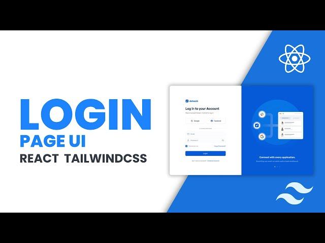 Modern Login Form Design in React and Tailwind CSS