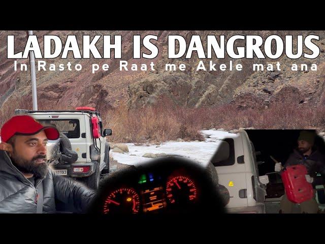 Raat ko Jimny kisne kharab kr di || winter ladakh December || More plains me kuch to h