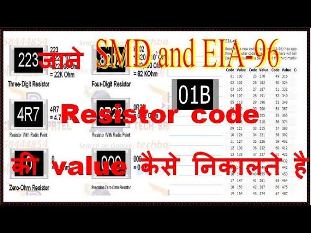 जाने SMD Resistor and EIA-96 SMD  Resistor की value कैसे निकालते है (Hindi)