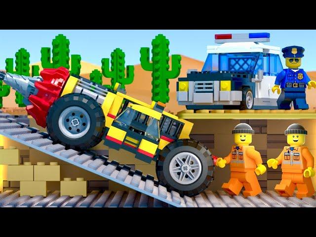 LEGO Prison Break in Desert - Secret Escape Tunnel