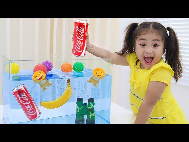 Annie & Sammy Pretend Play Sink or Float Science Experiment for Kids with Toys