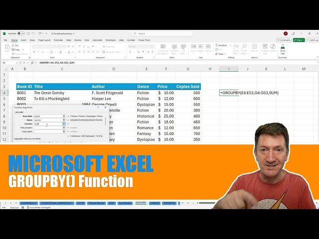 Microsoft Excel - Summarize Data with the GROUPBY Function