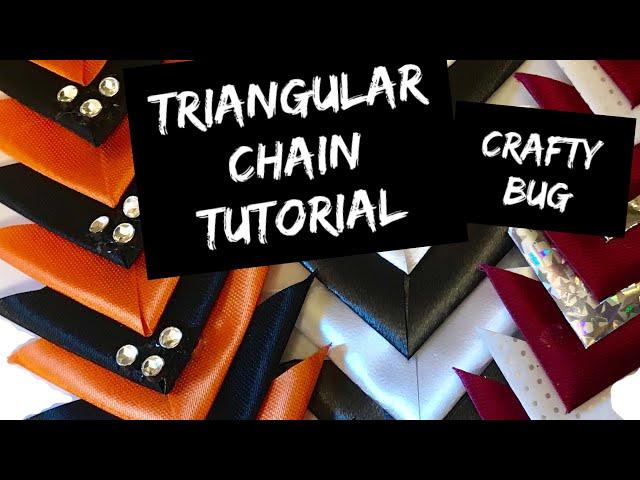 TRIANGULAR Chain/ braid Tutorial; DYI HOMECOMING MUM; how to make homecoming mums #homecoming