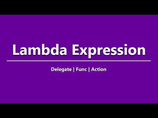 آموزش Lambda Expression در سی شارپ