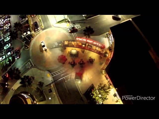 Drone over Riverside CA, the Plaza.