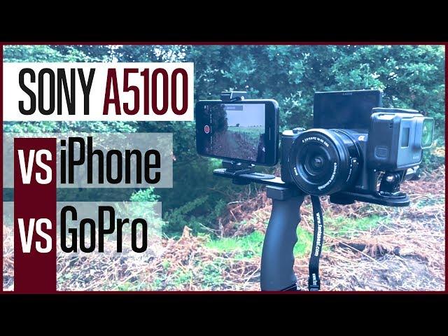 Best Vlogging Camera for YouTube 2019 (under $500) iPhone vs GoPro vs Sony A5100