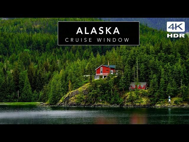 Alaska Cruise Window on STUNNING NATURE - No mid ADs! - Cinematic Ambience Relaxation Film