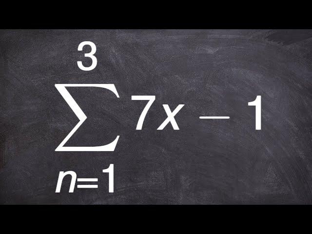 Finding the sum or an arithmetic series using summation notation