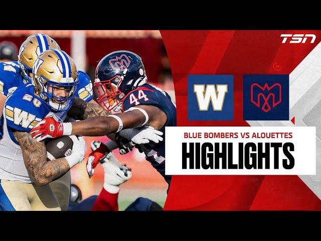 CFL WEEK 21: Winnipeg Blue Bombers vs. Montreal Alouettes FULL HIGHLIGHTS