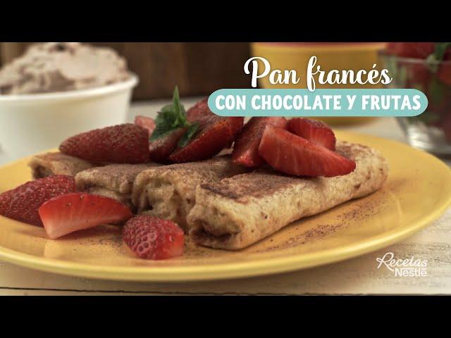 Pan francés de chocolate con frutas