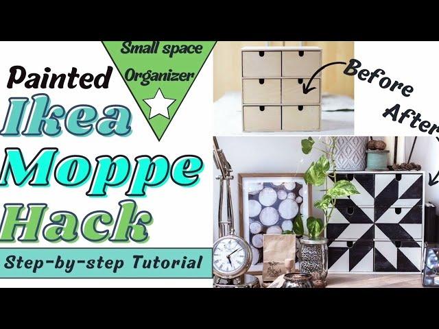 Painted Ikea Moppe hack -DIY desk organizer