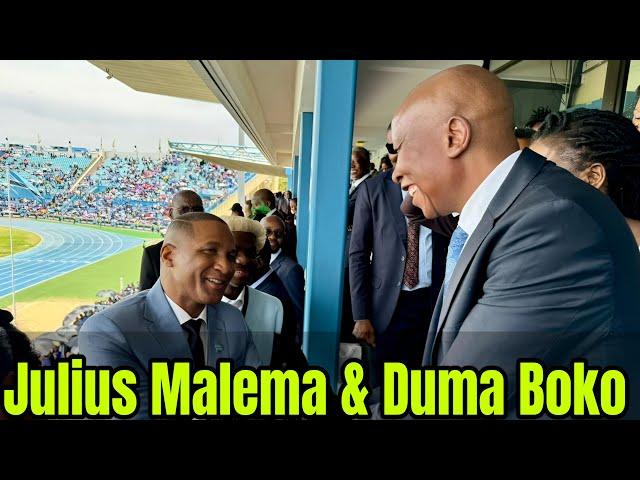 Julius Malema meets Botswana President Duma Boko at Inauguration.