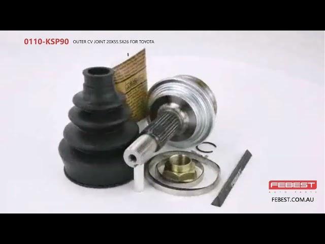 0110-KSP90 OUTER CV JOINT 20X55.5X26 FOR TOYOTA