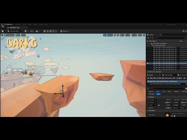 Barko & The Lost Bone Indie Game - #Doggo #Canyon #LevelDesign + #Timelapse in #UnrealEngine! Enjoy!