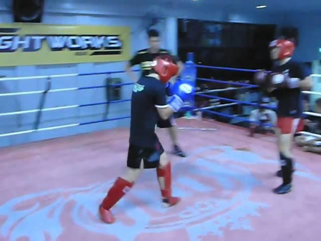 Fightworks Asia | muay thai boxing BJJ MMA gym in Singapore 10 02 12 sparing 8