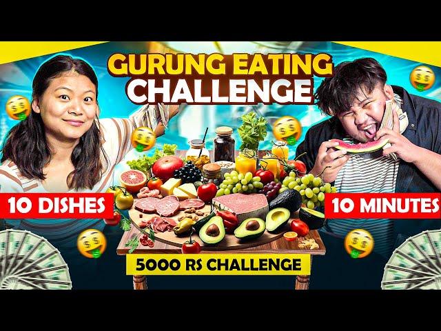 10 Dishes In 10 Minutes Challenge Ft. @gurungeatingchannel   ||500Rs Per Dish