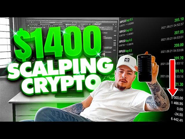 $1400 in 2 hours SCALPING CRYPTO | NEW STRATEGY