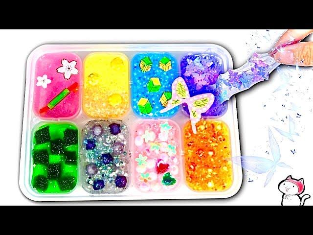 【鬼滅の刃スライム】リカちゃんと禰豆子や炭治郎のスライムパレットを作ろう