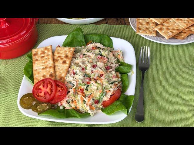 ENSALADA de  POLLO con LECHUGA y  VERDURAS sin papa  Ensalada de  Atún o Pollo con Verduras LIGHT 