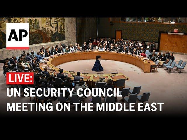 LIVE: UN Security Council meeting on the Middle East