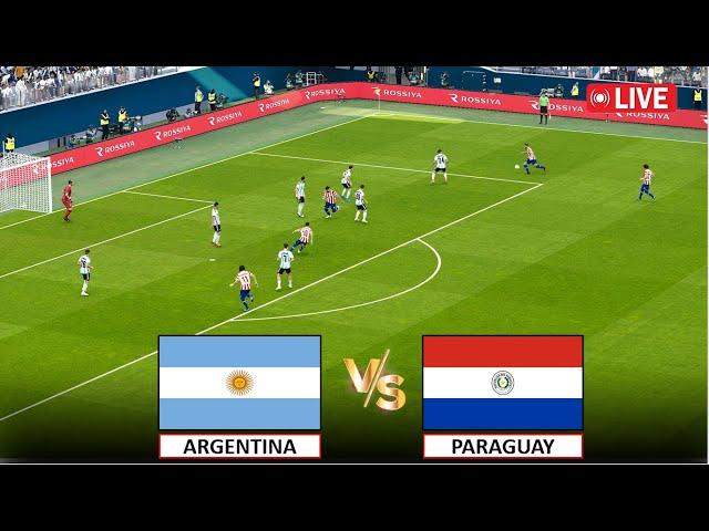 Live : Argentina vs Paraguay I World Cup Qualifier CONMEBOL Full Match Live Stream eFootball Pes 21