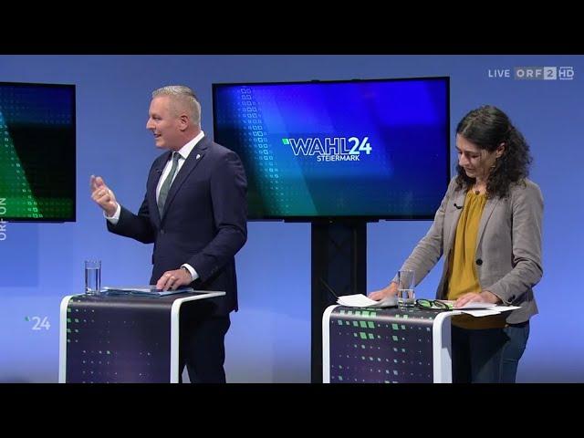 FPÖ-Landeshauptmann-Kandidat Mario Kunasek in der ORF-Elefantenrunde | 19. November 2024